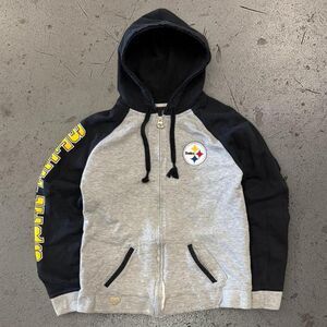 Vintage Y2K Womens NFL Pittsburg Steelers Zip Up Hoodie SZ L